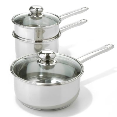 V28991 - Classicor Stainless Steel 5-pc Covered Saucepan Set