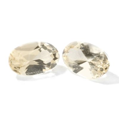 Set of Two 5 x 3mm Oval Cut Brazilian Imperial Topaz