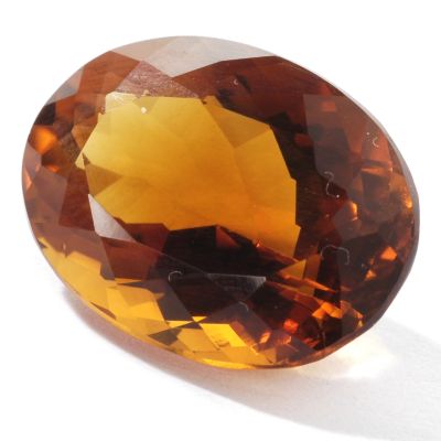 V29042 - 14 x 10mm Oval Cut 6.05ct Brazilian Madeira Citrine