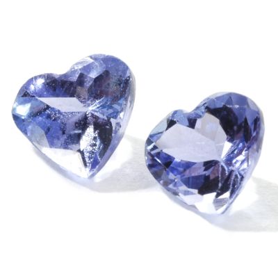 V29093 - Set of Two 5 x 5mm Heart Cut Tanzanite