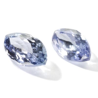 Set of Two 8 x 4mm Marquise Cut Tanzanite