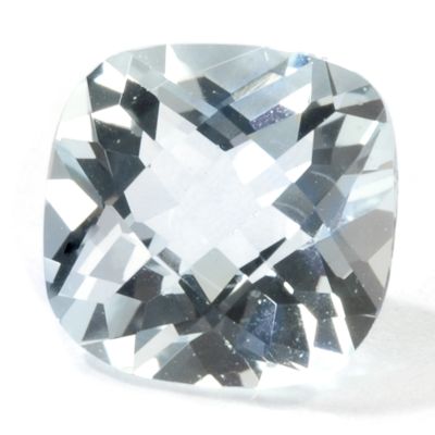 V29106 - 6 x 6mm Cushion Checkerboard Cut 0.75ct Brazilian Aquamarine