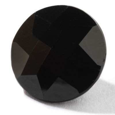 8mm Round Checkerboard Cut 2.30ct Black Spinel