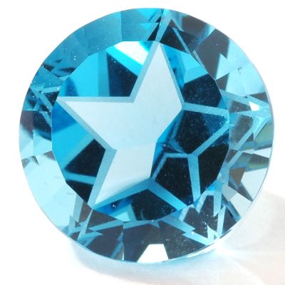 11mm Round Cut 6.10ct Super Blue Topaz