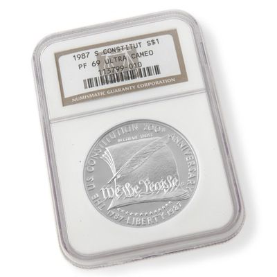 V33406 - 1987-S Constitution Commemorative Dollar PR69 UC NGC