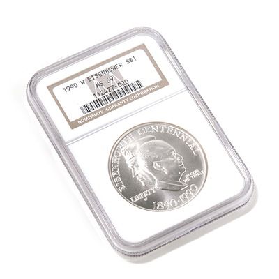 1990-W Eisenhower Dollar MS69 By NGC