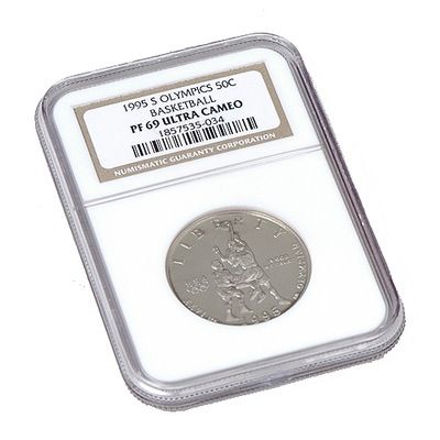 V33510 - 1995-S Olympic Basketball Half Dollar By NGC