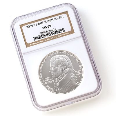V33740 - 2005-P Chief Justice John Marshall Commemorative Silver Dollar MS69 NGC