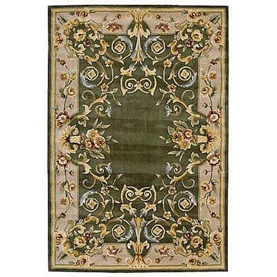 "Bouquet" Green 8' x 10'6" 100% Wool Rug