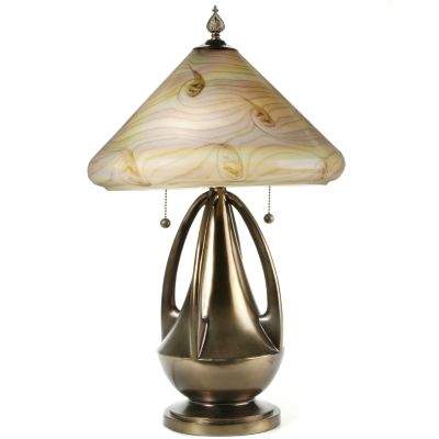 Sand Dune Salamander Glass Table Lamp