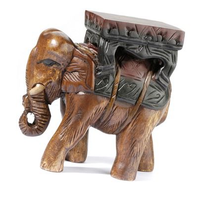 Bangkok Acacia Wood Elephant Carving