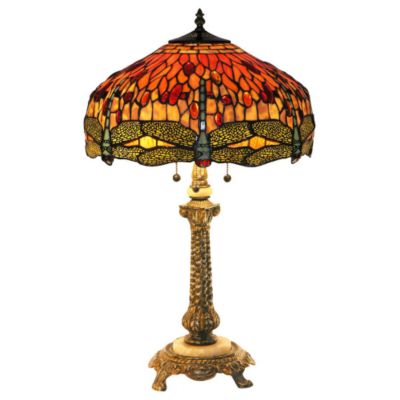 Dragonfly Table Lamp w Louis XV-Style Base