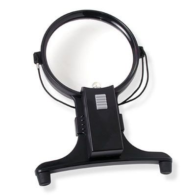 **Web Only** Carson MagniFree 2x Hands-Free Lighted Magnifier w 4x Spot Lens & Neck Cord