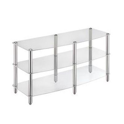 Vantage Point Glass Three-Shelf TV Stand