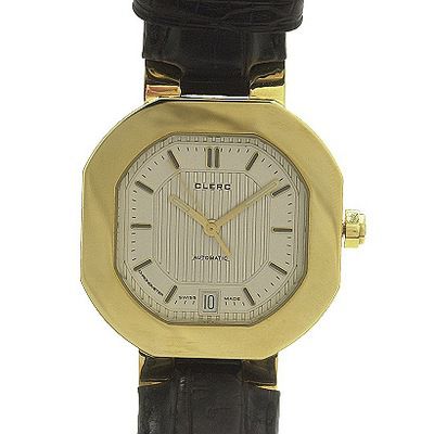 Clerc Men's 18K Automatic Alligator Strap Watch