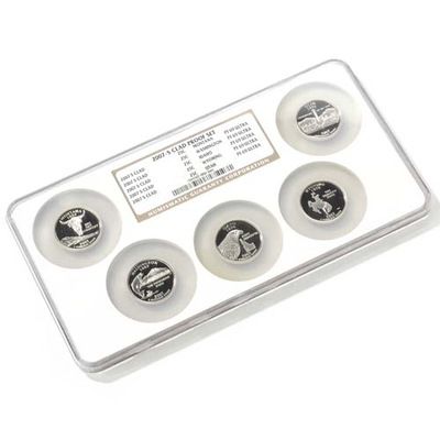 2007 5pc Clad Quarter Proof Set NGC PF69UC