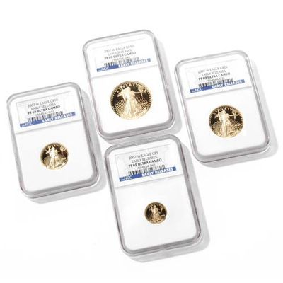 2007 4-Piece Gold American Eagle Proof Set NGC PF69UC