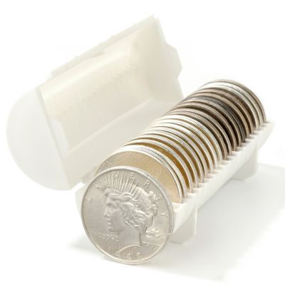 10-VG Peace Dollars & 10-VG Morgan Dollars w/ Airtight Holder