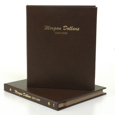 Fifteen Date or Mint Mark Morgan Dollars w/ Two Dansco Albums