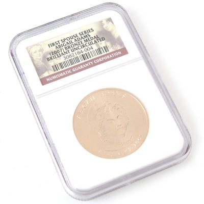 V39624 - 2007 Abigail Adams (First Spouse) BU Bronze Coin NGC