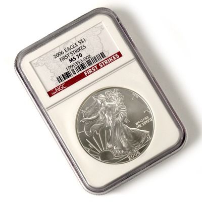 '06 Silver American Eagle 1st Strike MS70