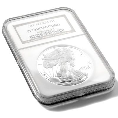 2006 W $1 Silver American Eagle PF70 UC