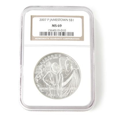 V40476 - 2007 Jamestown Silver Dollar NGC PF70UC