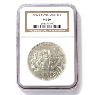 V40477 - 2007 Jamestown Dollar NGC MS69