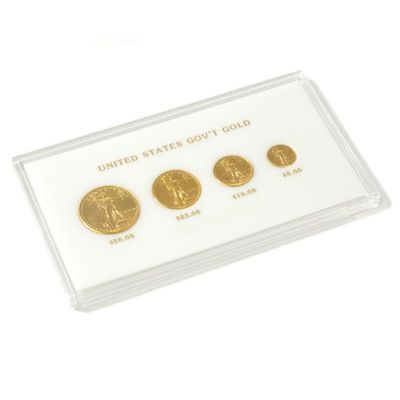 1986 4pc Gold American Eagle Set