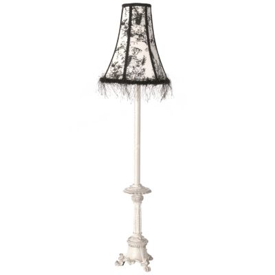 Black & White Eyelash Shade Lamp