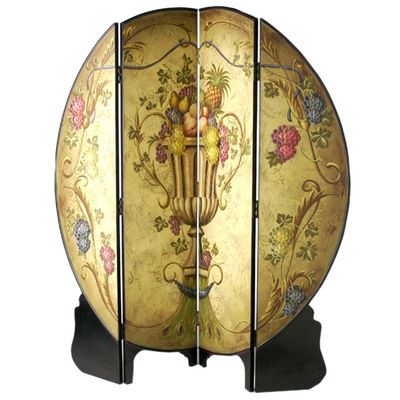 Charmaine Handpainted Round Screen