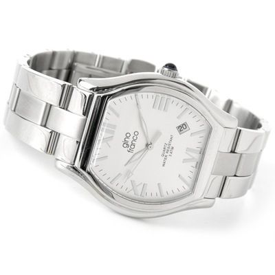 **Web Only** Gino Franco Men's Modena Stainless Steel Bracelet Watch