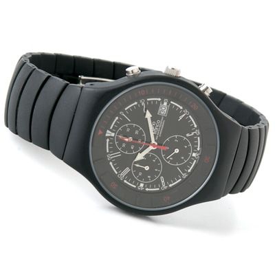 **Web Only** Gino Franco Men?s Mirano Chronograph PVD Stainless Steel Bracelet Watch