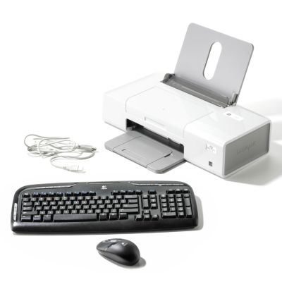 Lexmark Z1420 Wireless Printer & Logitech Cordless Desktop EX110