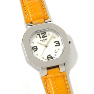 Clerc Women's Geneve Collection Alligator Strap Watch