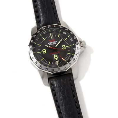 **Web Only** Vostok-Europe Men's Rocket N1 Leather Strap Watch