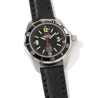 Vostok-Europe Men's K-3 Submarine Automatic Leather Watch