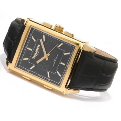 Triumph Men's Analog/Digital Leather Strap Watch