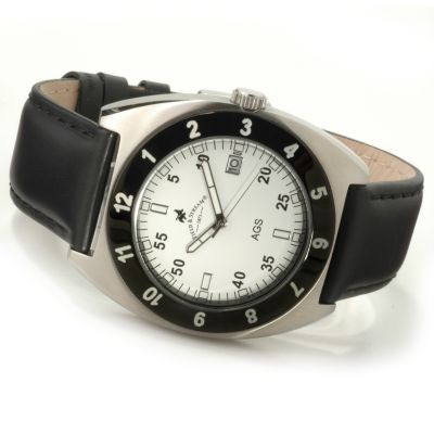 Field & Stream AGS Explorer Automatic Leather Strap Watch