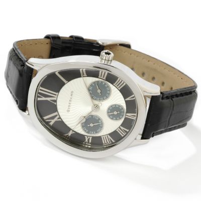 Giordano Men's Multi-Function Leather Strap Watch
