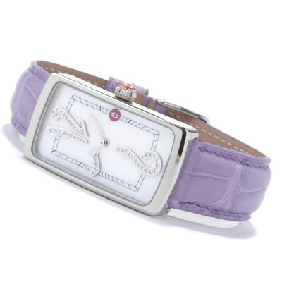 Michele Women's Attitude Diamond Alligator Strap Watch