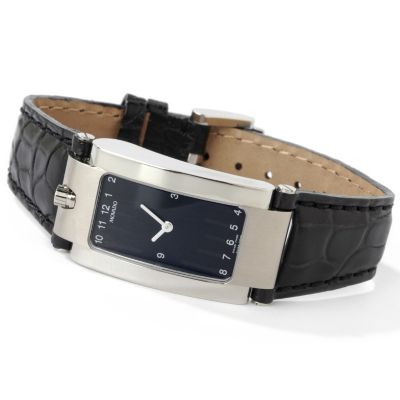 V48959 - Movado Women's or Mini Elliptica Alligator Strap Watch