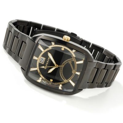 Giordano Men's Black Ion Plated Stainless Steel Watch