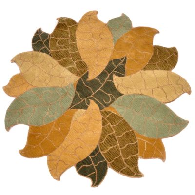 Fauna 6' x 6' Round Free Form Hand Tufted Wool Rug