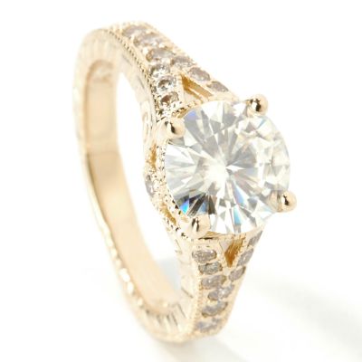 Moissanite & Diamond Ring