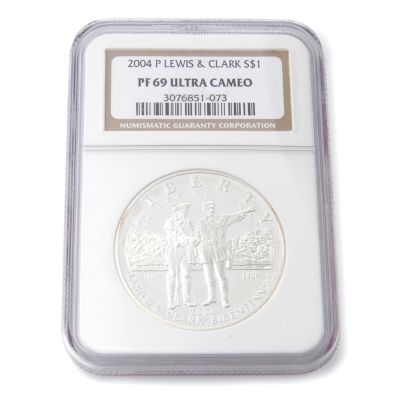 2004 Lewis & Clark Commemorative Silver Dollar PF69 Ultra Cameo NGC