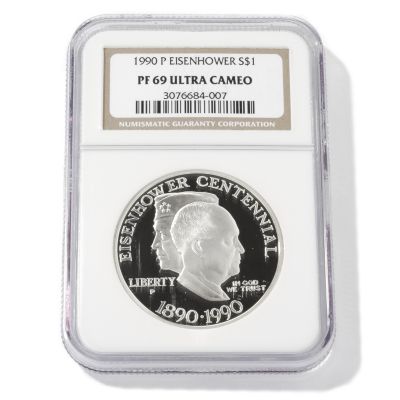 1990 Eisenhower Commemorative Dollar PF69 NGC
