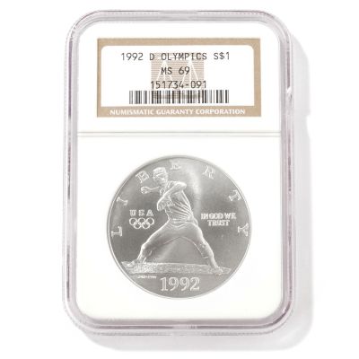 V50192 - 1992-D Olympics Commemorative Dollar MS69 NGC