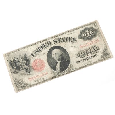 1917 $1 United States Large Size "Sawhorse" Note Very Good to Better