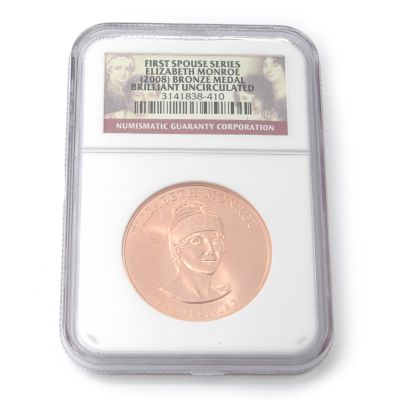 V50196 - 2008 First Spouse Series Elizabeth Monroe Bronze Medal BU NGC